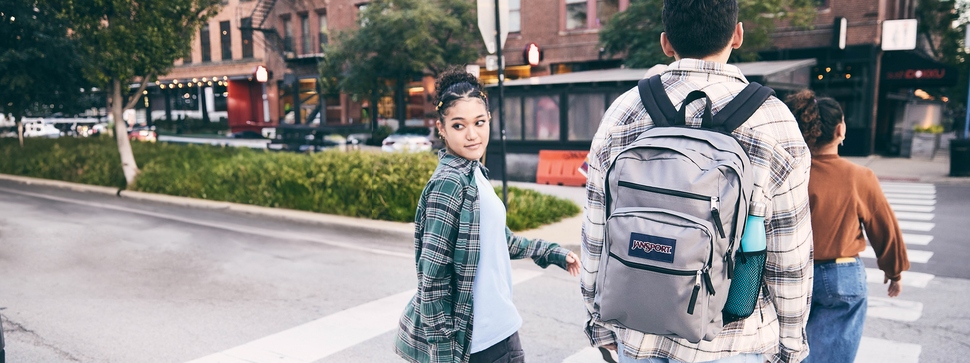 jansport backpack on person Cool Student Navy Comfy Shoes JanSport SuperBreak One JanSport Laptop Backpack - Computer