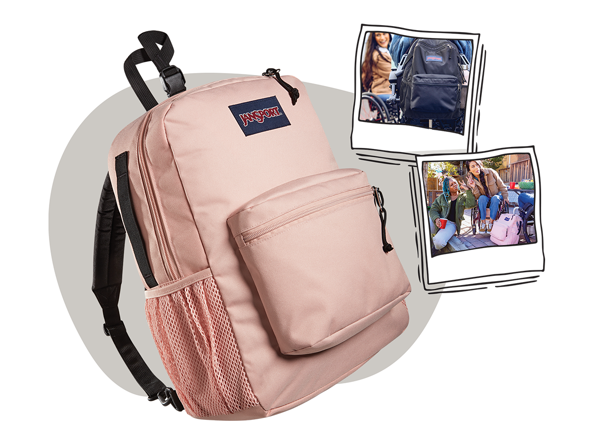 jansport accessible backpack Right Pack Two large main compartments offer ample storage for your supplies JanSport Central Adaptive Backpack