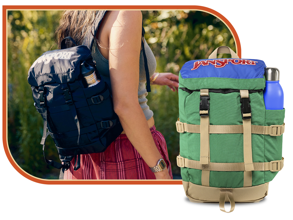jansport backpacking packs tyl2 Tahoma 75L Backpack Used - Teal/Orange padded laptop storage Retro Collection JanSport US