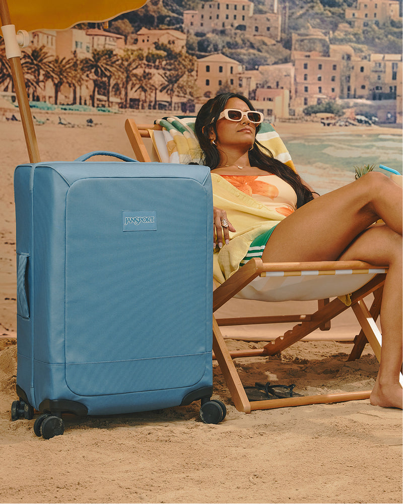 jansport backpack luggage Right Pack Remember racing those rugged rollers down the hallways JanSport Superbreak Expandable Upright Bag