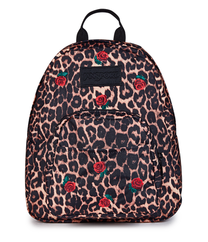 jansport backpack black and red JanSport Leopard Rose Half Pint FX Mini Backpack