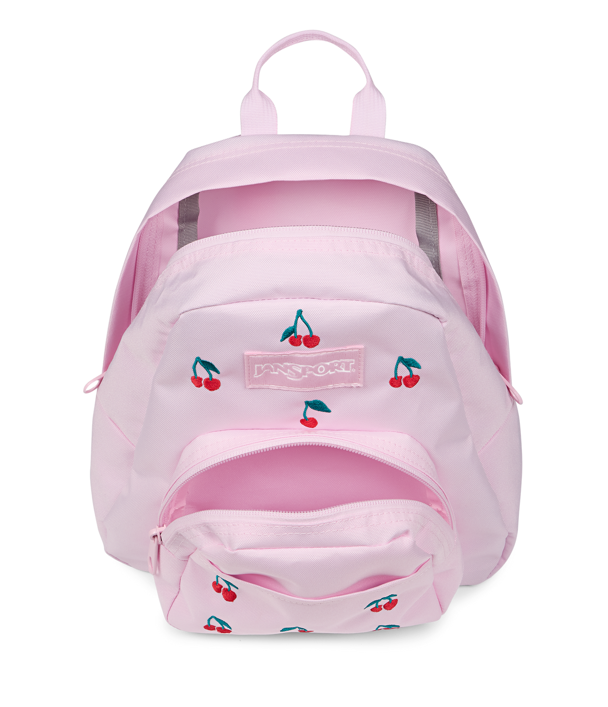 JanSport Pink Ice Cherry Embroidery Half Pint FX Mini Backpack