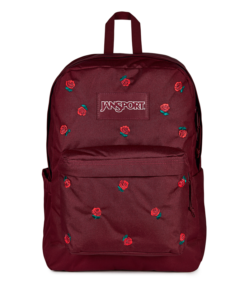 cherry jansport backpack Superbreak Plus Fx - Lacquer Side bottle pocket keeps your drink close at hand This Jansport cherry backpack for