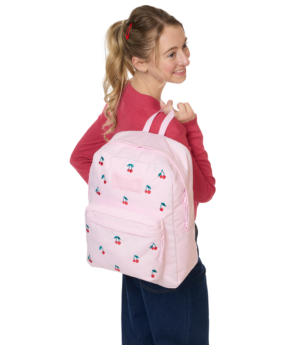 girls' pink jansport backpack Jansport SuperBreak Plus