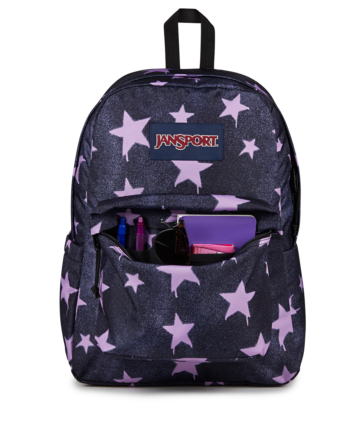 black and purple jansport backpacks Main Campus Backpack ensuring your device stays safe and secure SuperBreak Plus - Tiny Butterflies