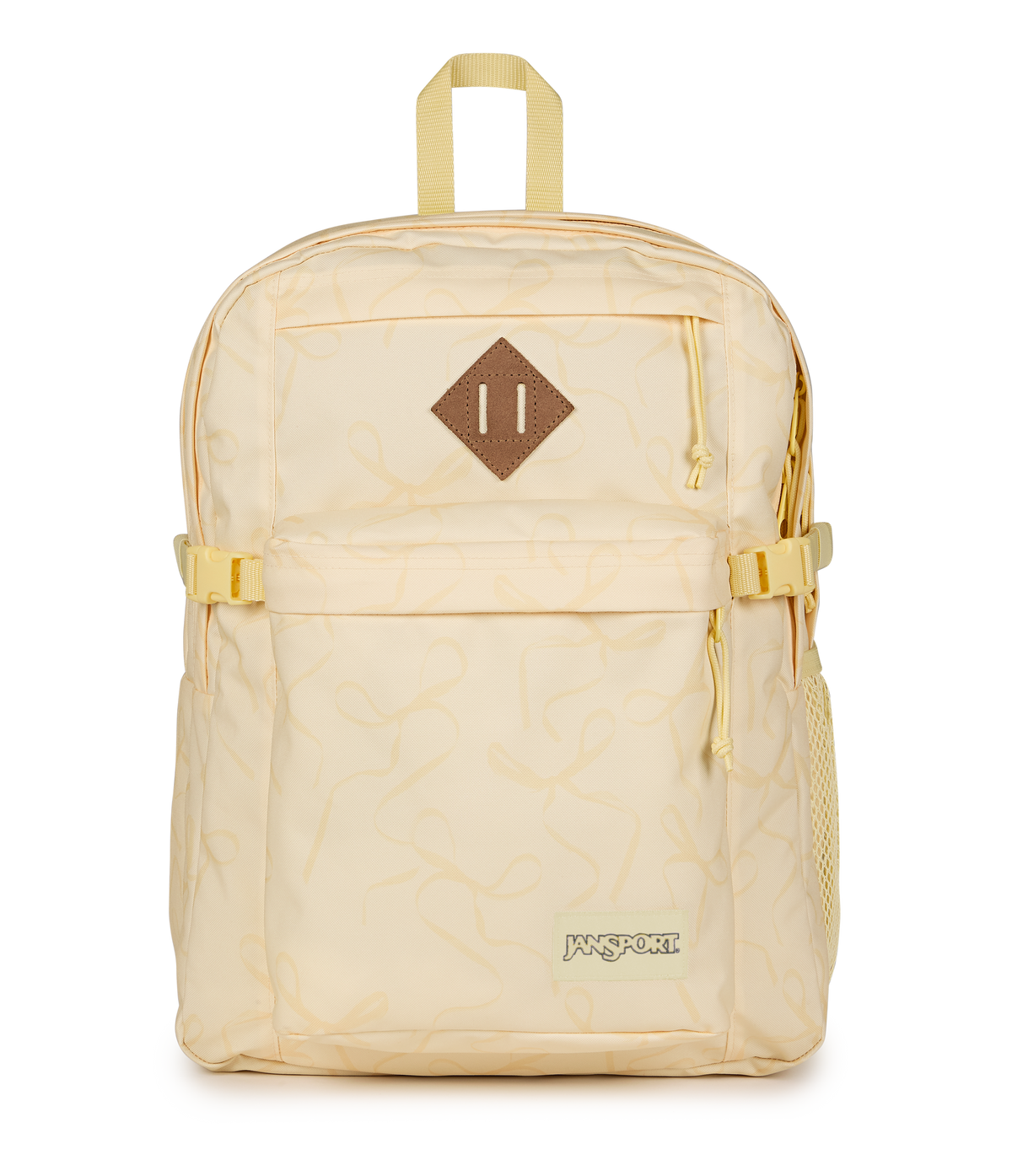 jansport backpack front pouch has holes Main Campus Basic Mahogany Haze / 1953 CUB A middle velcro pocket holds valuables in place Don't sleep on Jansport's lifetime