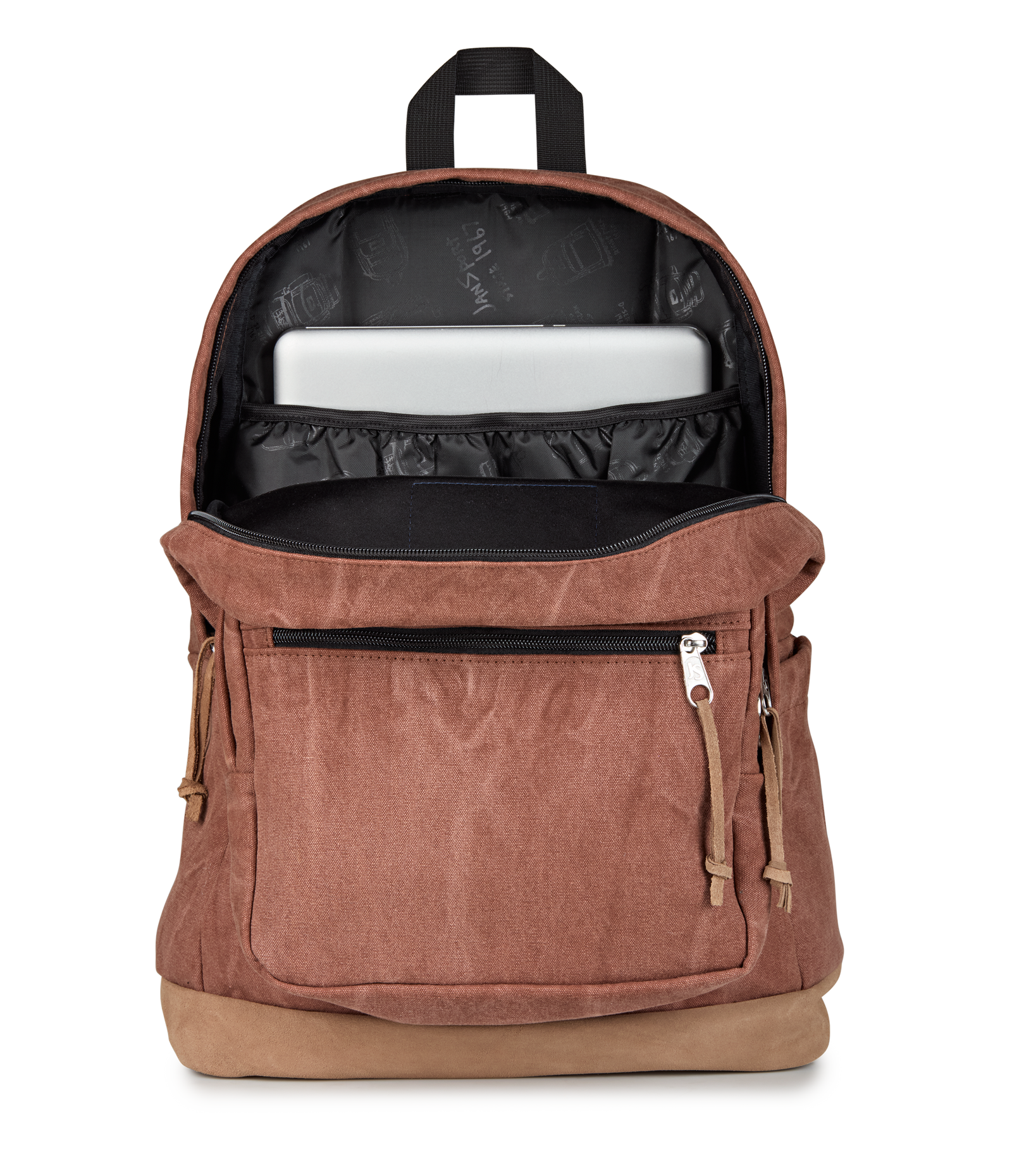 jansport right pack journeys Expressions Backpack cut padded shoulder straps and a printed liner add comfort and a little extra style inside and out Right Pack Expressions - Aged