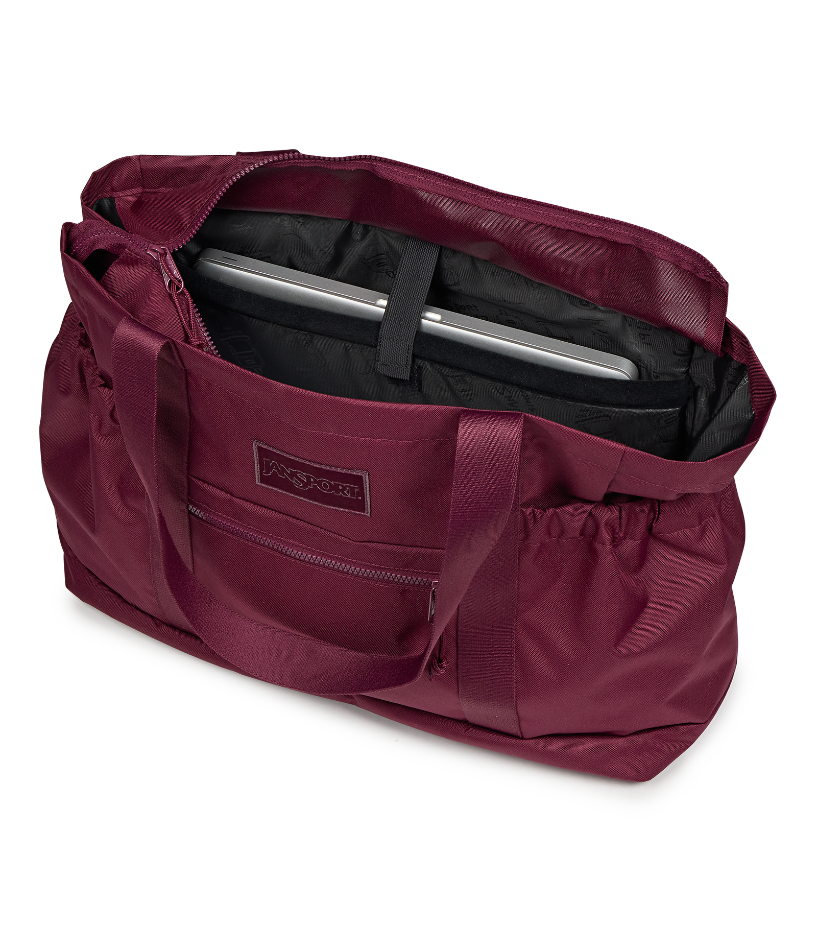 jansport red canvas tote bag Superbreak Backpack Tape Additional storage options include large side drop pockets and an internal zippered stash pocket JanSport Everyday Miniature Tote Bag