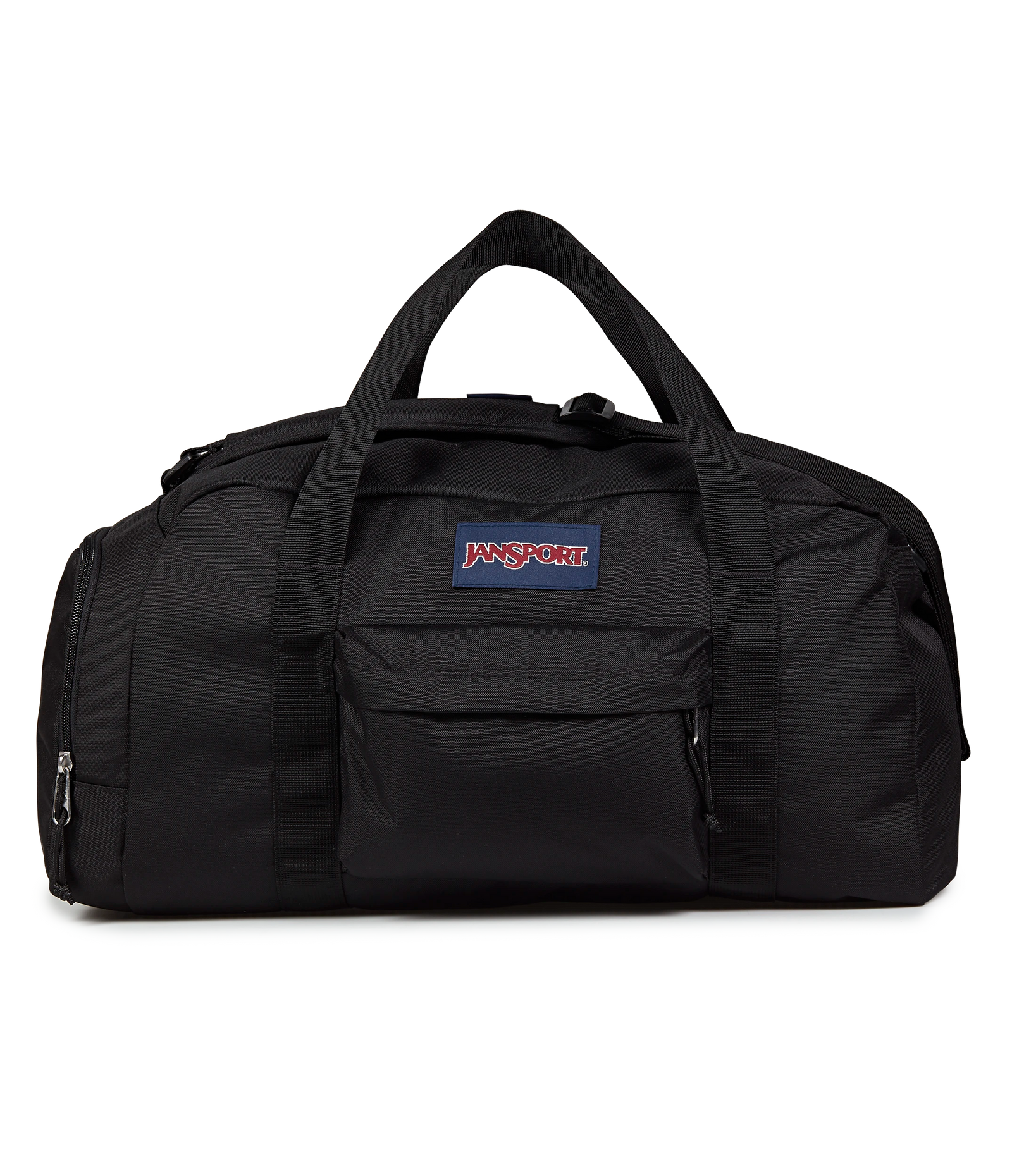 jansport 80s duffle bag Weekender Mini Duffel (5L) - Travel or Gym Bag, Durable Weekender with Side Grab Handles - Black adjustable shoulder strap with padding and a top grab handle for comfortable carrying Weekender Medium Duffel - Black