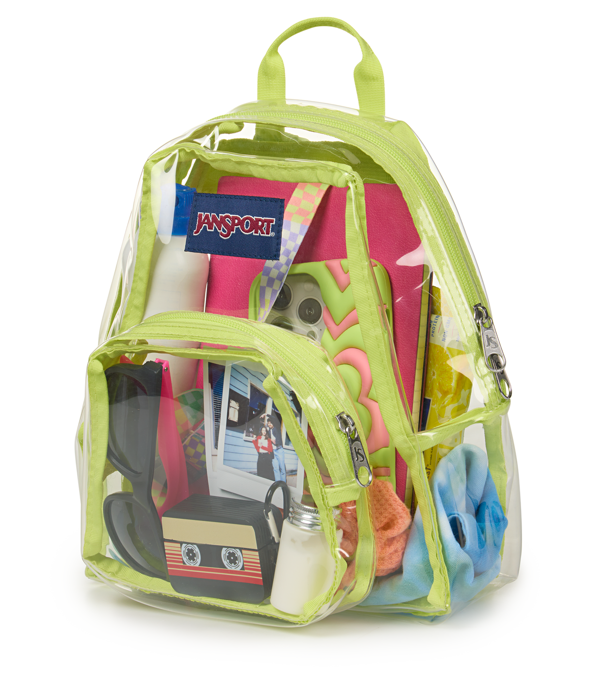 jansport backpack small Half Pint Mini a smaller front pocket JanSport Clear Mini Pack -