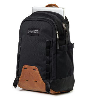 black jansport backpack with brown bottom JanSport Pitstop Daypack