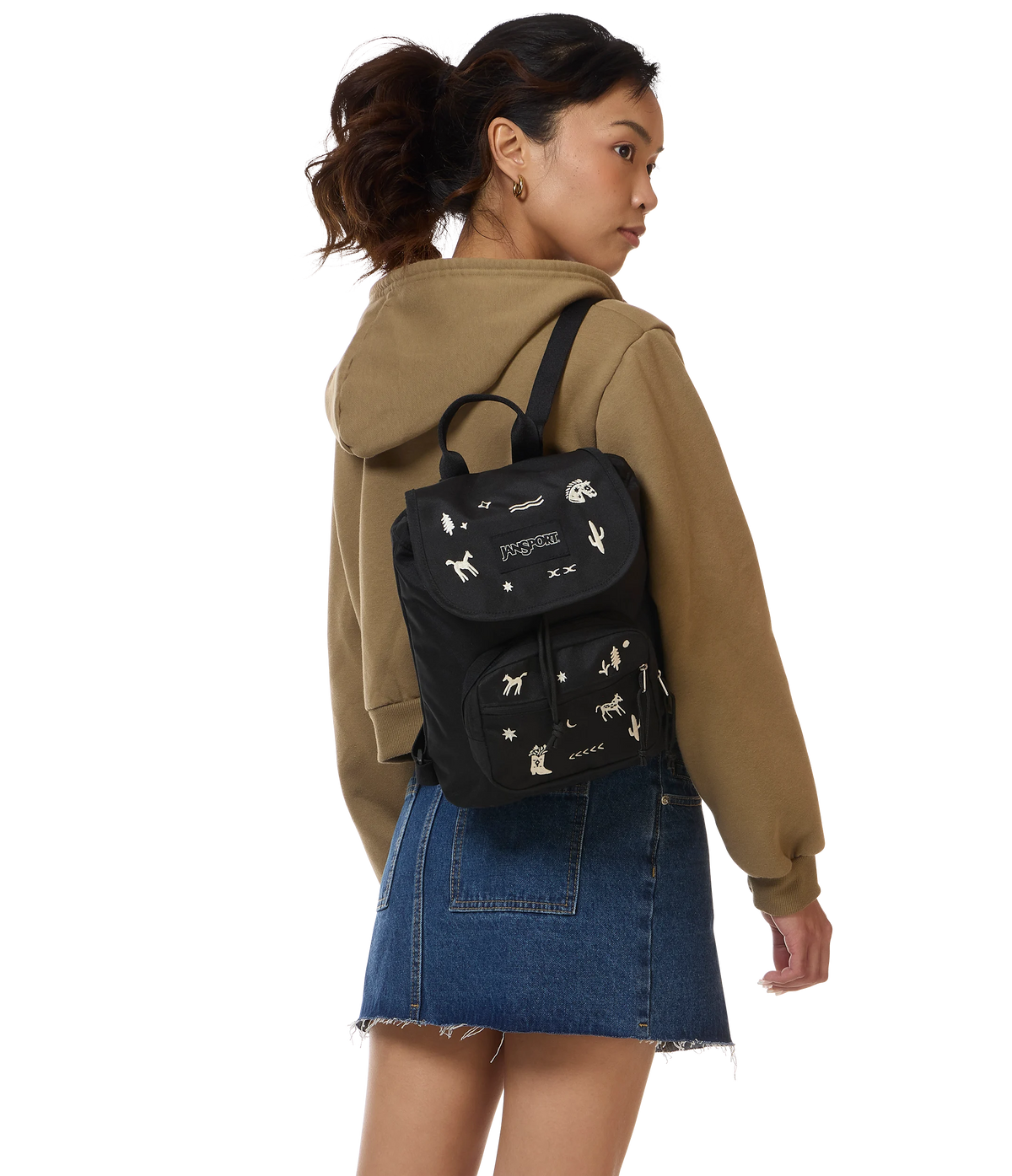 
                
                  Highlands Mini Pack Yeehaw and Horse Black with White Embroidery - 2
                
              