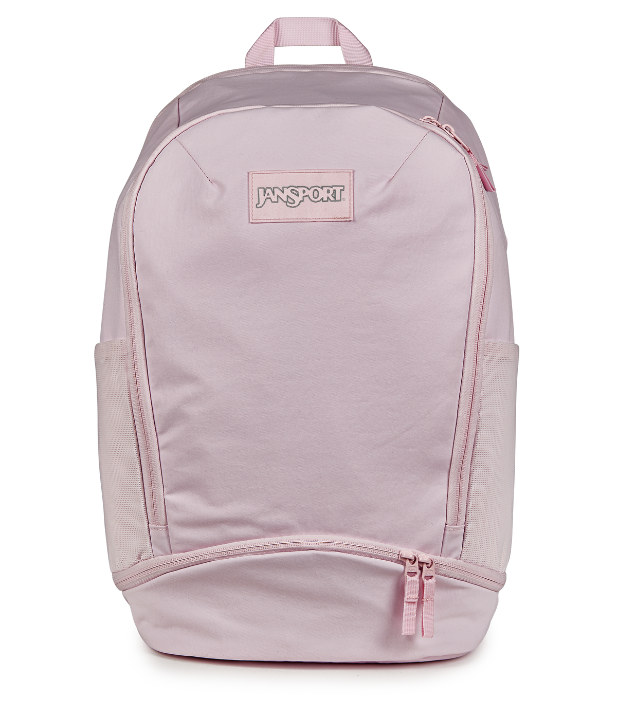 jansport backpack blush pink SuperBreak pleated front stash pocket JanSport Central Adaptive Backpack -