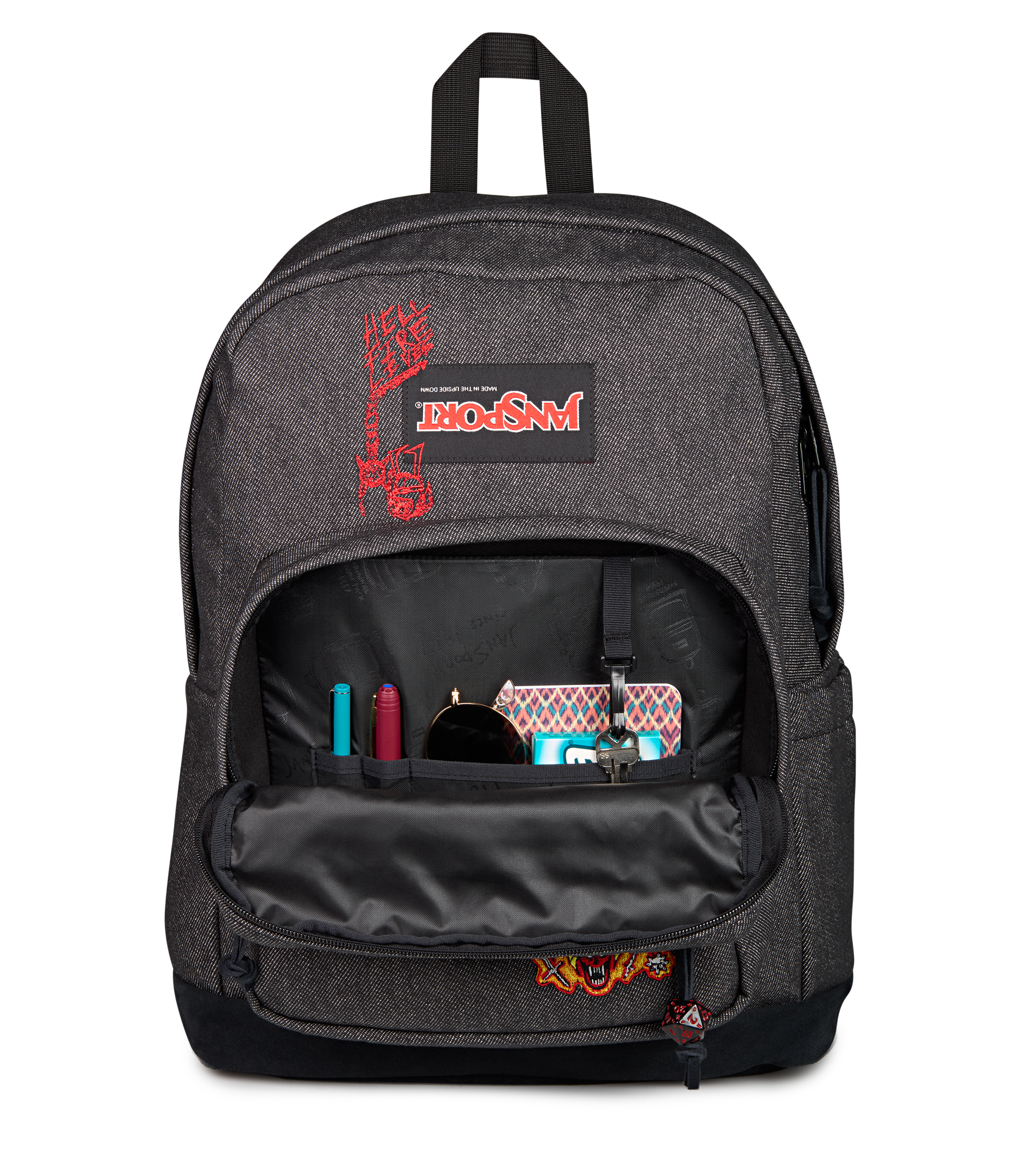 バッグ RIGHT PACK HELLFIRE - BLACK MELANGE RIGHT PACK HELLFIRE - BLACK MELANGE JanSport RIGHT PACK UNISEX