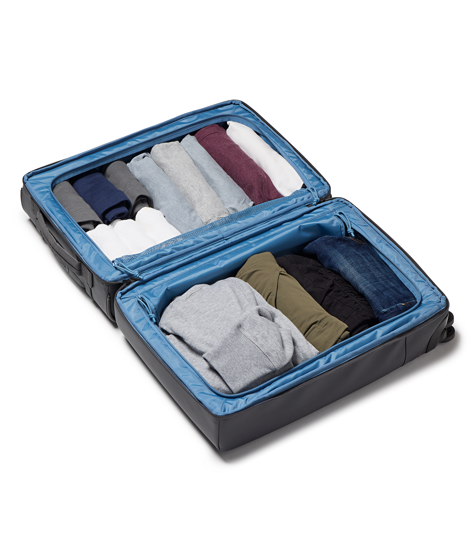22" Carry On Luggage Packing Cubes Smokey Grit Set  - ver - 4