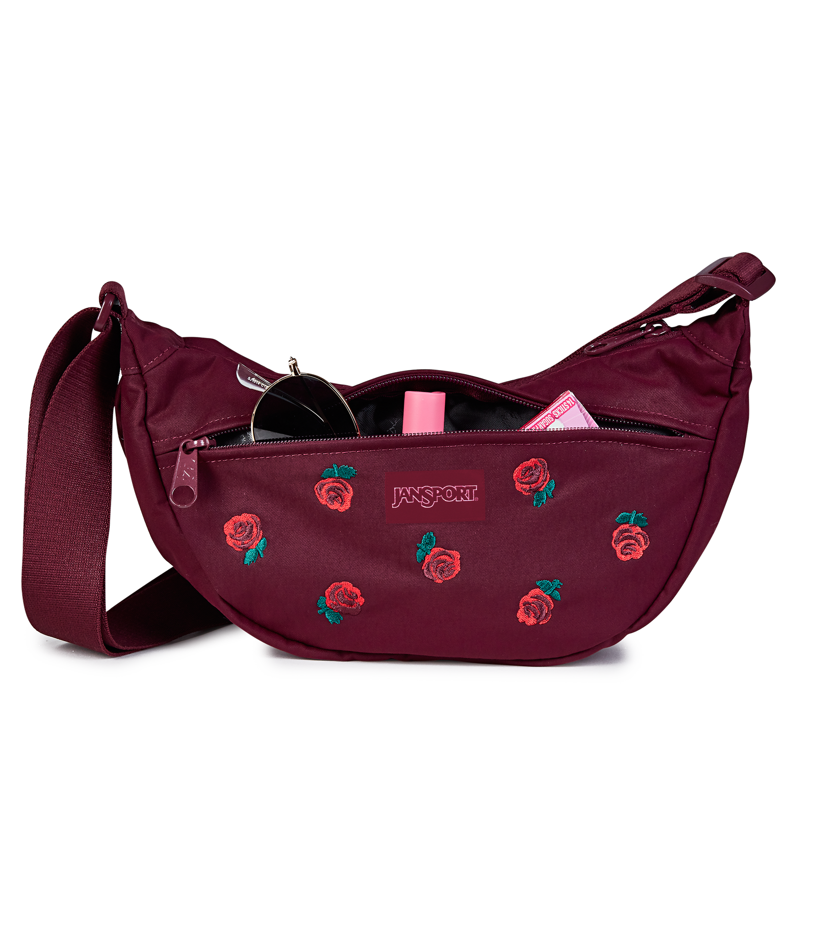 Unphased Crossbody Small FX Just A Rose Embroidery Cherry Lacquer - ver - 4