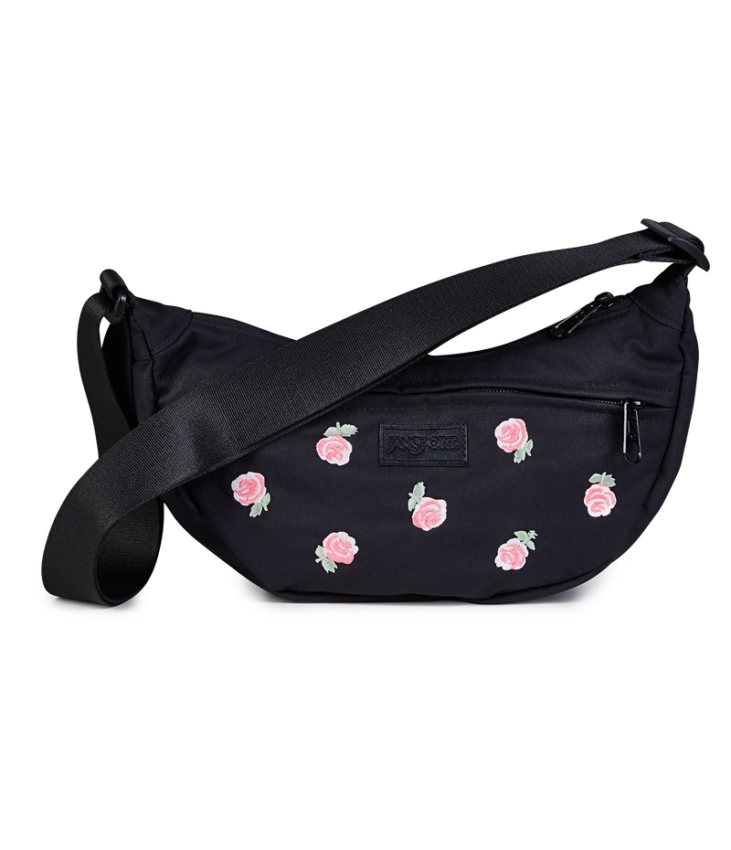Sac bandoulière Unphased petit format FX - Just A Rose Embroidery Black