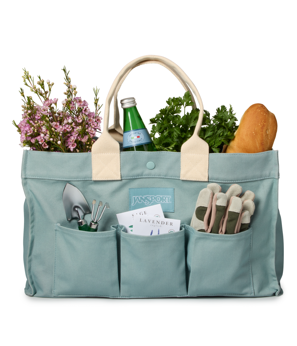 Garden Tote Natural Dye Green - voir - 5