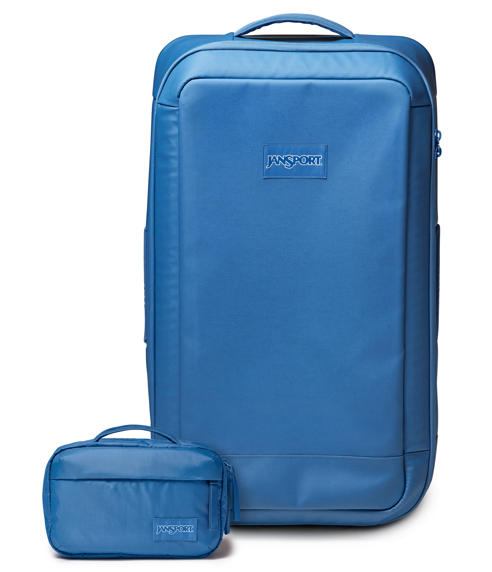 Trousse de toilette polochon à roulettes 30" bleu élémentaire (ensemble)  - voir - 1
