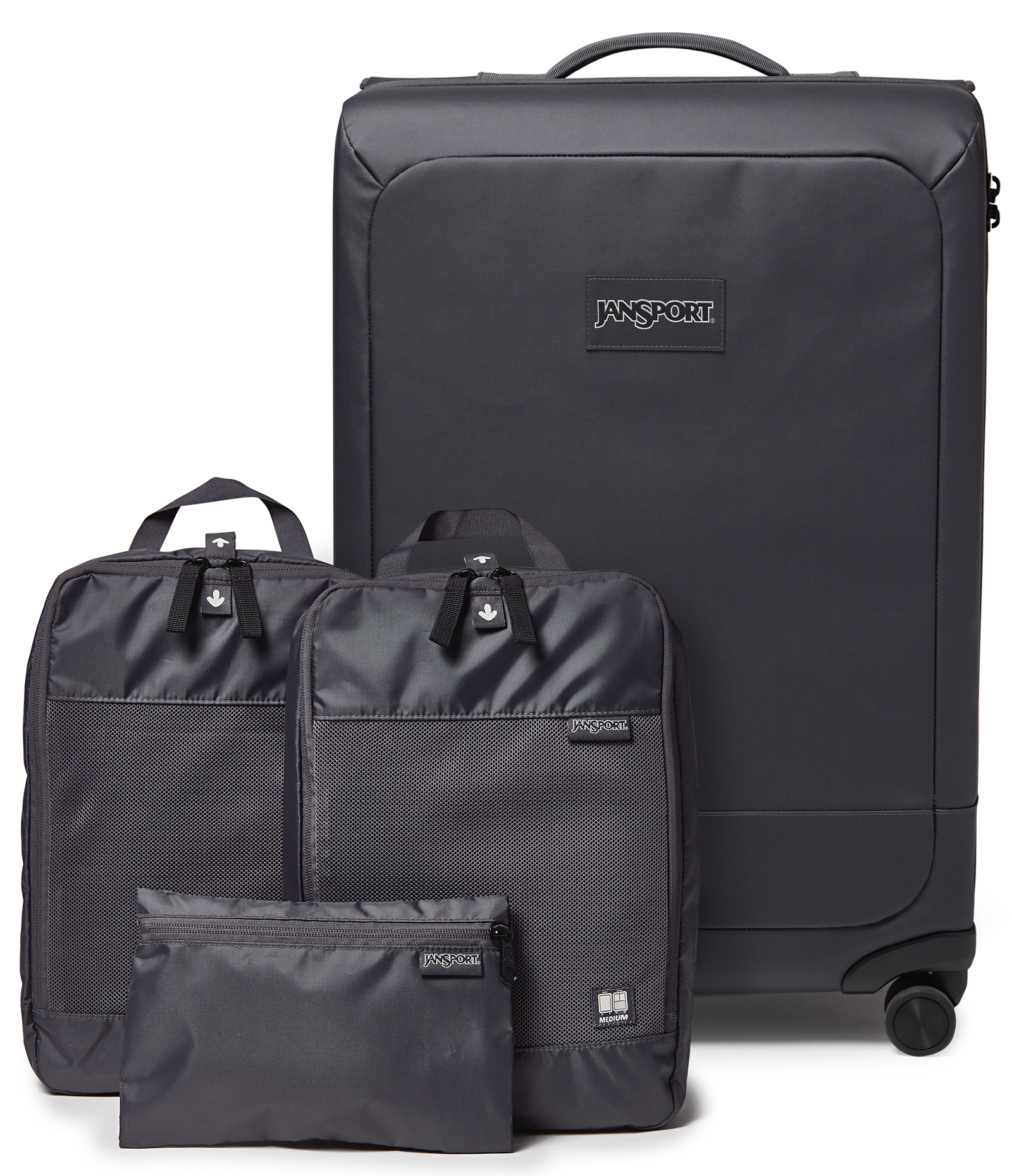 26" Checked Luggage Packing Cubes Smokey Grit Set  - ver - 1